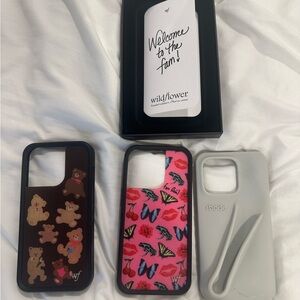 Rhode + 2 Wildflower iPhone 14 Pro cases bundle